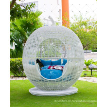Strange Design Rattan Wicker Synthetische Rattan Apfel Sonnenbank Outdoor Gartenmöbel